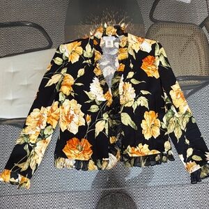 St. John Sport (S) cotton floral blazer.